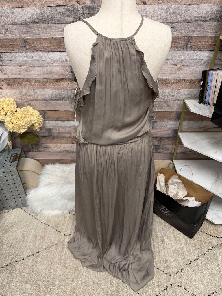 Mustard Seed Green Sleeveless Maxi Dress