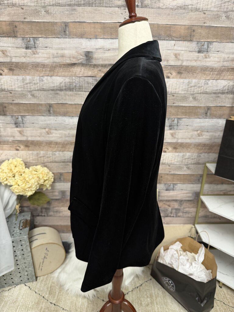 INC International Concepts Black Velvet Blazer