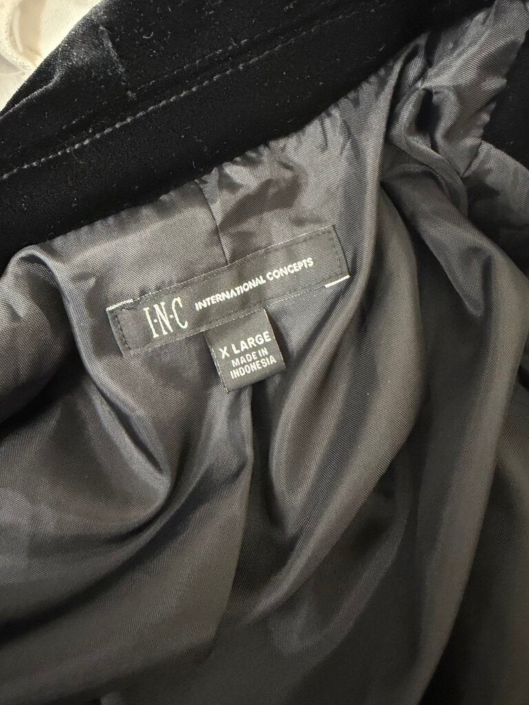 INC International Concepts Black Velvet Blazer