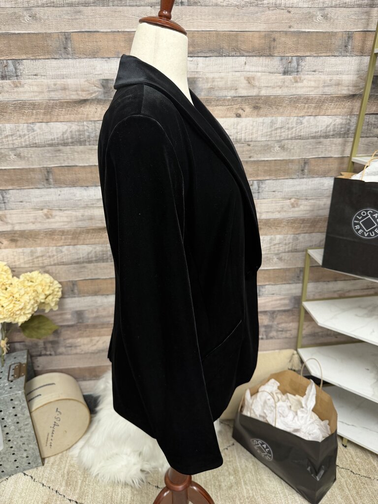 INC International Concepts Black Velvet Blazer