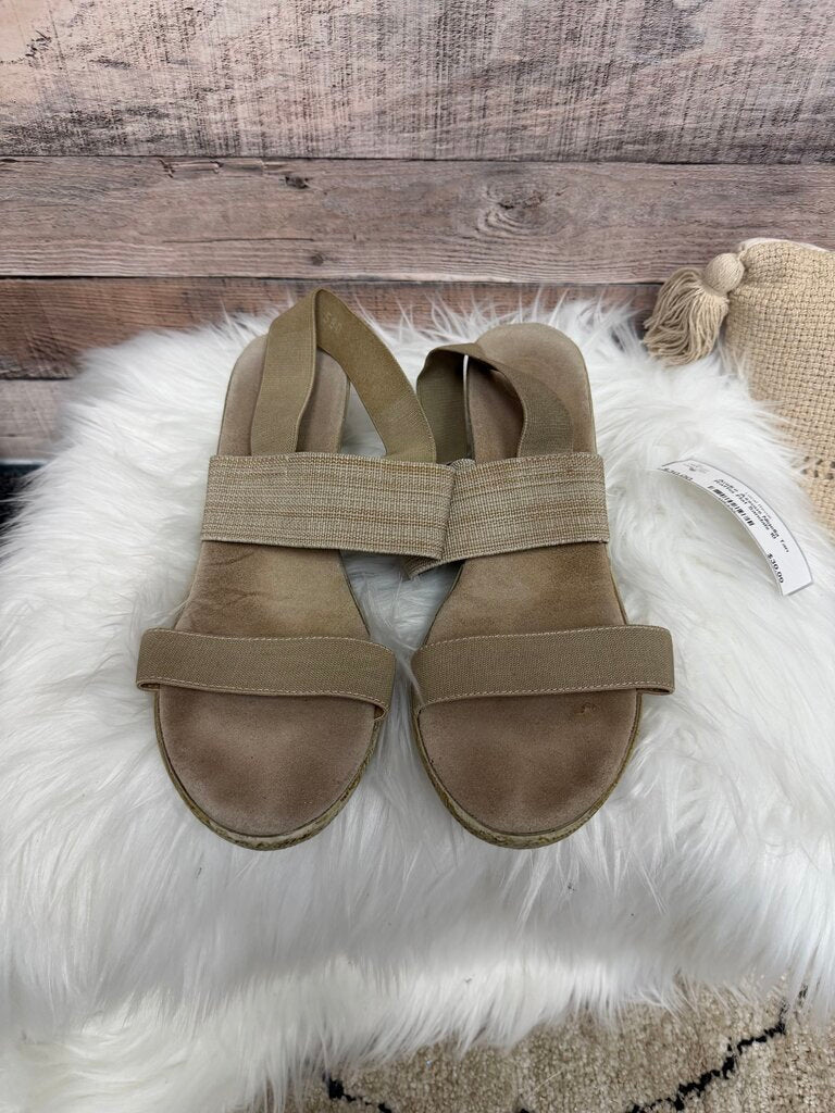 Andre Assous Nigella Tan Raffia Flat Sandals
