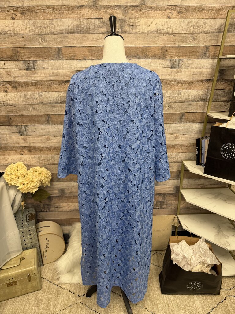 Tuckernuck Jamie Blue Lace 3/4 Sleeve Dress