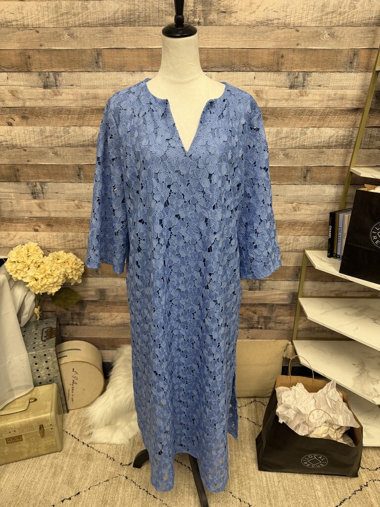 Tuckernuck Jamie Blue Lace 3/4 Sleeve Dress