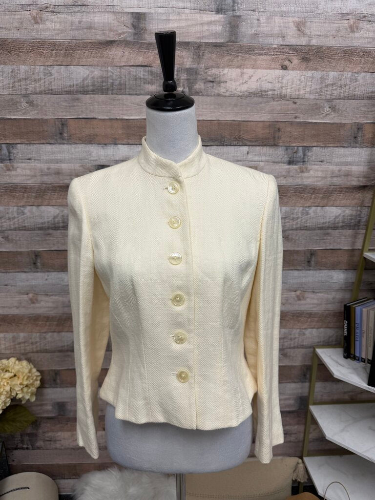 Lauren Ralph Lauren Tan Linen Blend Double Breasted