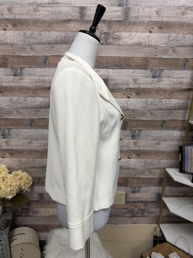 NWT Alex Marie Off White Cropped Blazer w/Gold Buttons