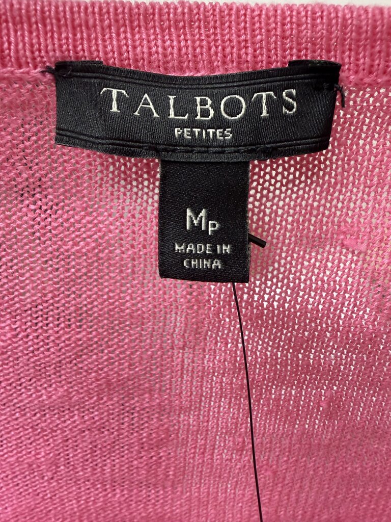NWT Talbots Coral 3/4 Sleeve Split Neck Sweater