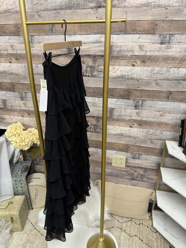 NWT Talbots Black Ruffle Tiered Skirt