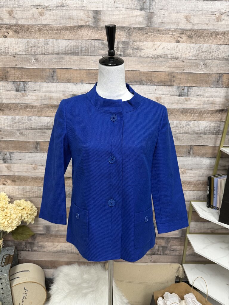 NWT Talbots Royal Blue 3/4 Sleeve Blazer