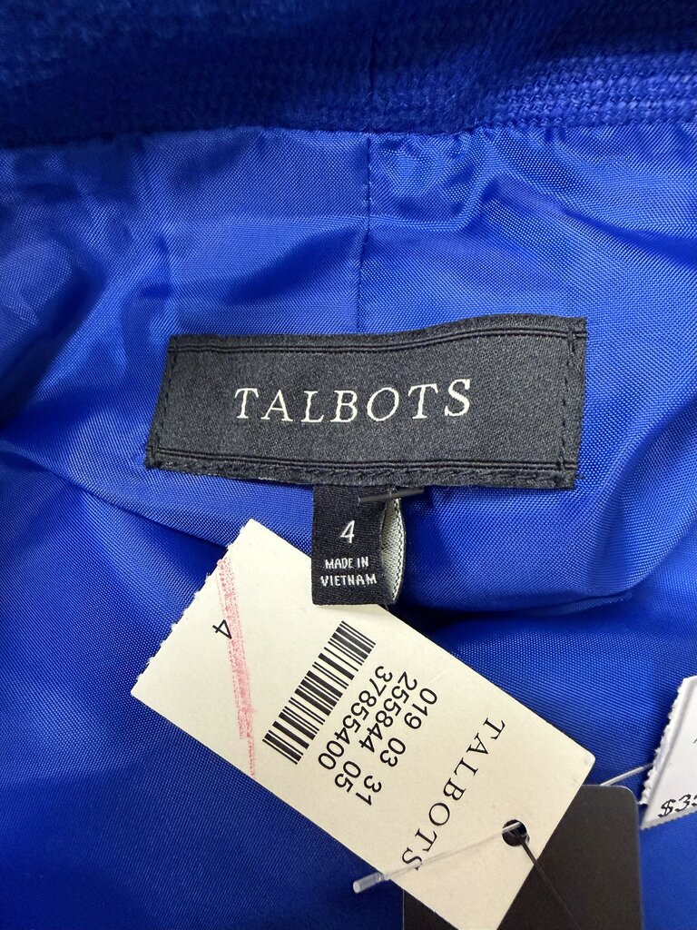 NWT Talbots Royal Blue 3/4 Sleeve Blazer