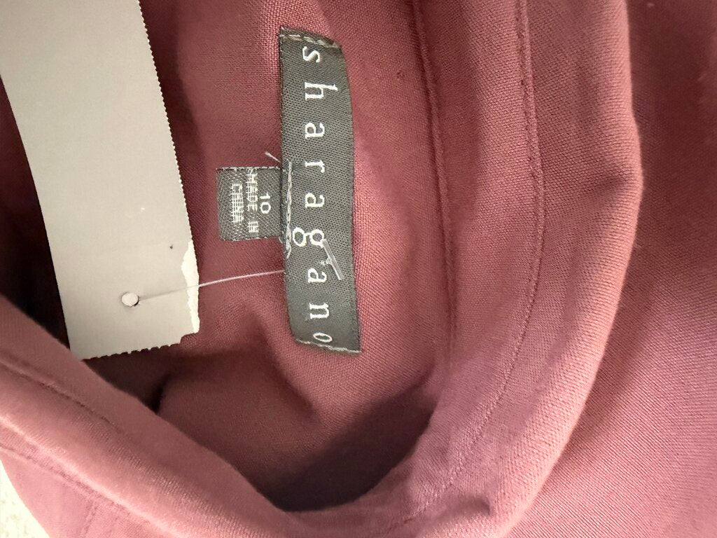 Sharagano Pink Short Sleeve Front Zip Dress