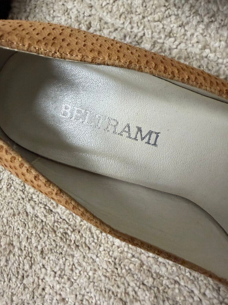 Beltrami Animal Print Knotted Detail Kitten Heel