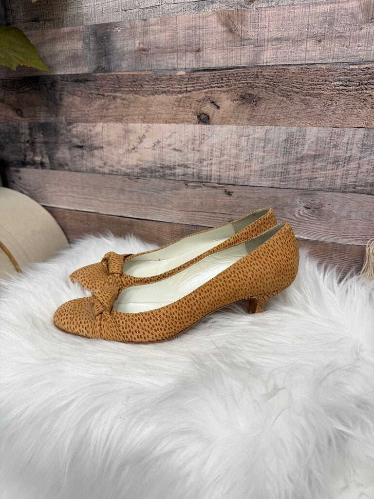Beltrami Animal Print Knotted Detail Kitten Heel