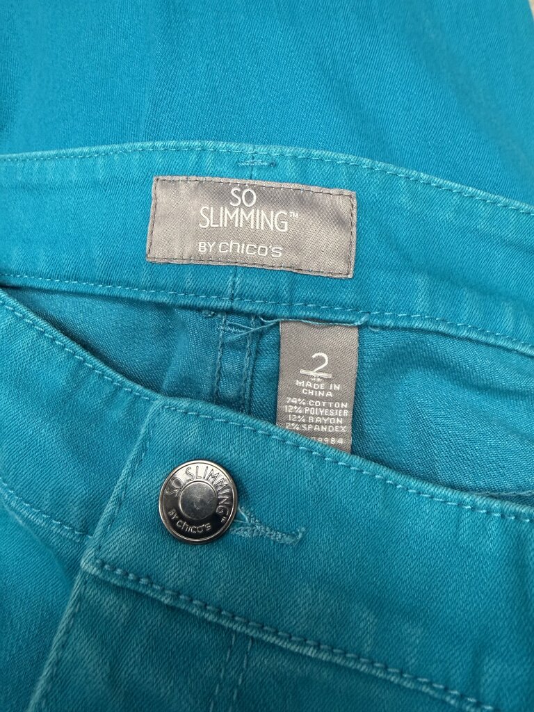 Coldwater Creek Teal Blue Ankle Jeans L