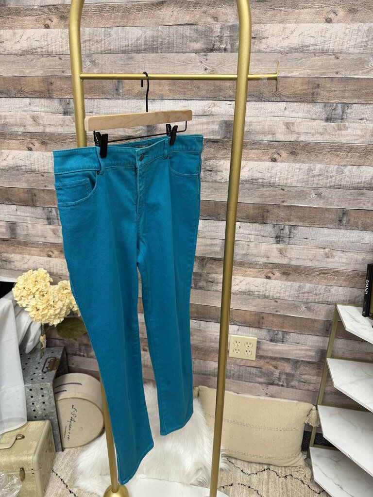 Coldwater Creek Teal Blue Ankle Jeans L