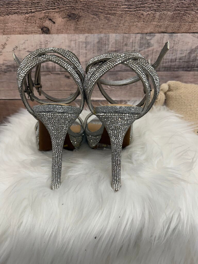 Gianni Bini Silver Embellished High Heels