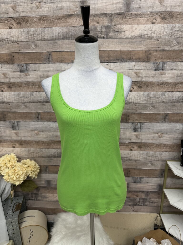 Lauren Ralph Lauren Lime Green Ribbed Tank