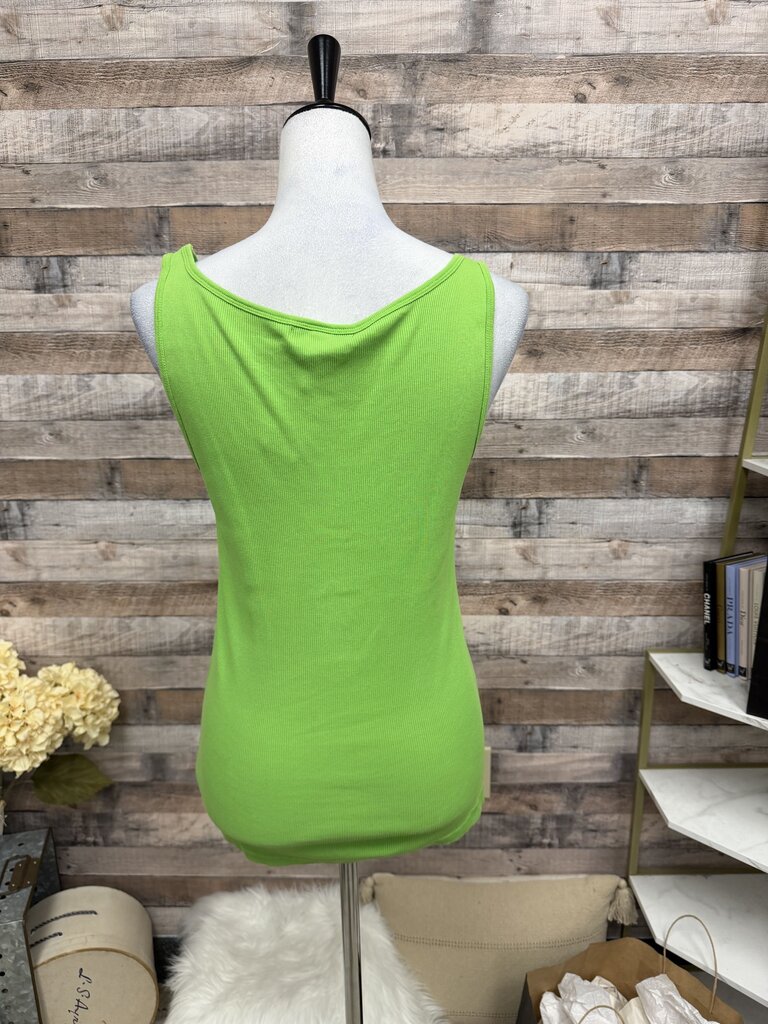 Lauren Ralph Lauren Lime Green Ribbed Tank