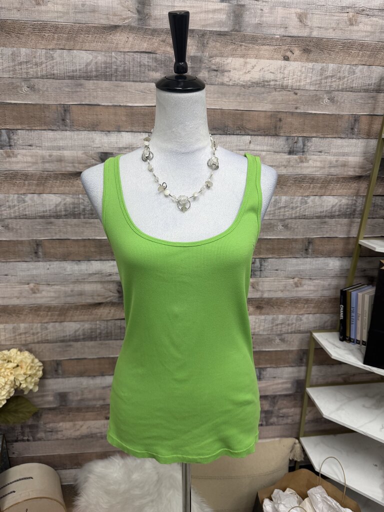 Lauren Ralph Lauren Lime Green Ribbed Tank