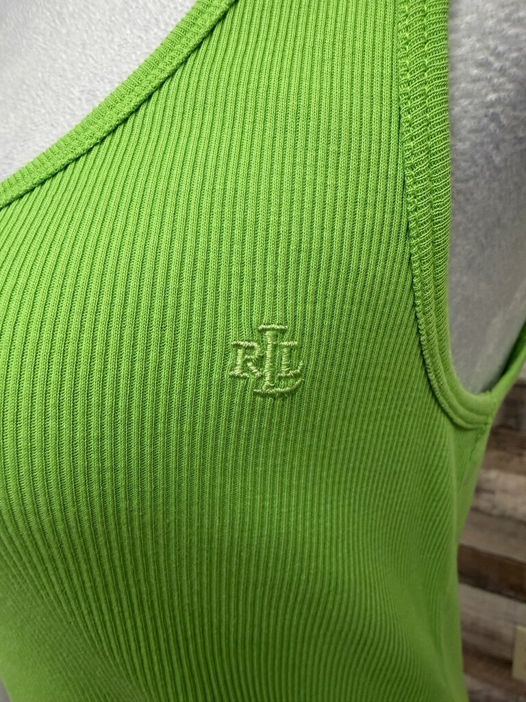 Lauren Ralph Lauren Lime Green Ribbed Tank