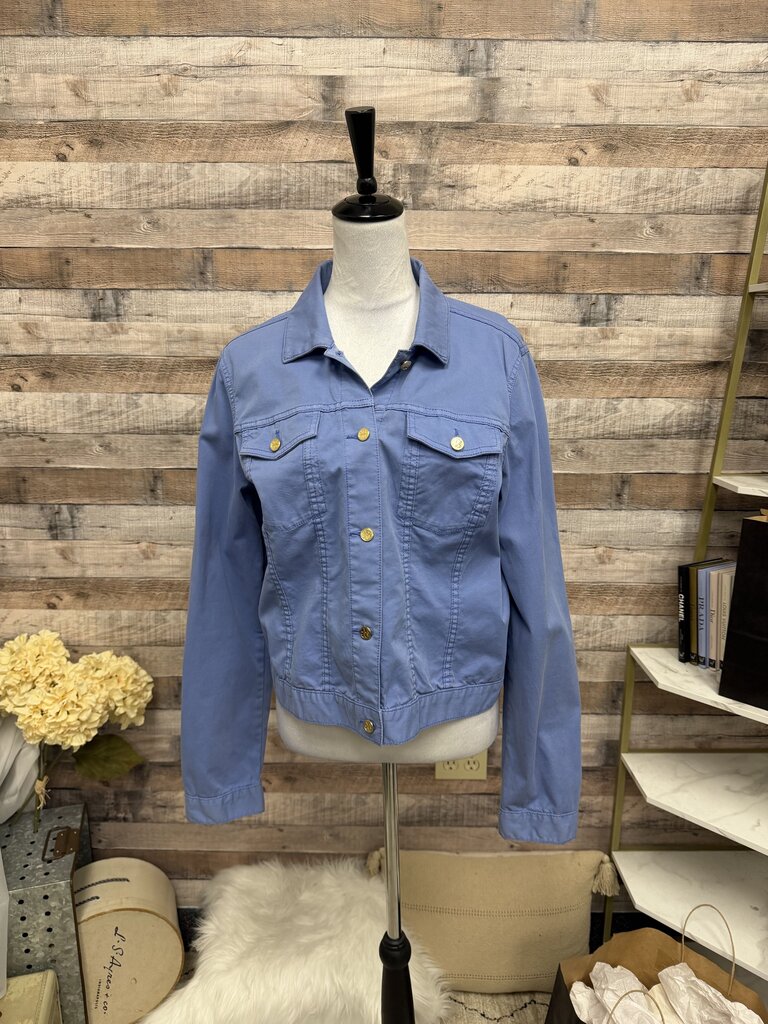 Tory Burch Periwinkle Cotton Denim Jacket