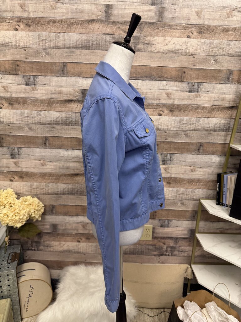 Tory Burch Periwinkle Cotton Denim Jacket