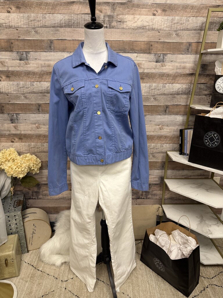 Tory Burch Periwinkle Cotton Denim Jacket
