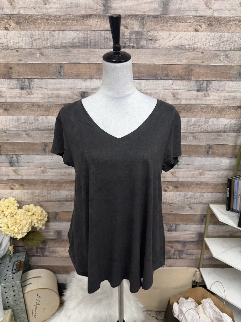 Dylan By True Grit Black Short Sleeve Top M