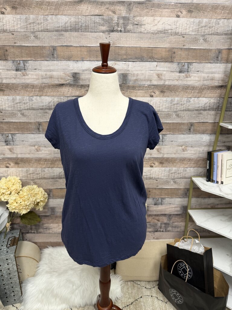 Graham & Spencer Navy Scoop Neck Tee L