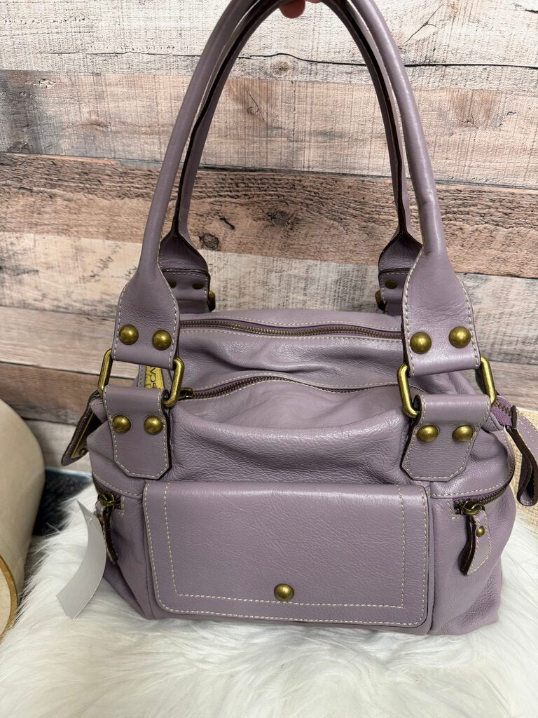 Toscan Brand Purple Leather Handbag
