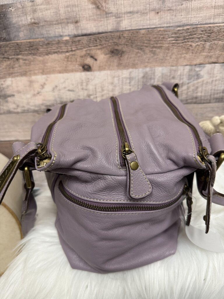 Toscan Brand Purple Leather Handbag