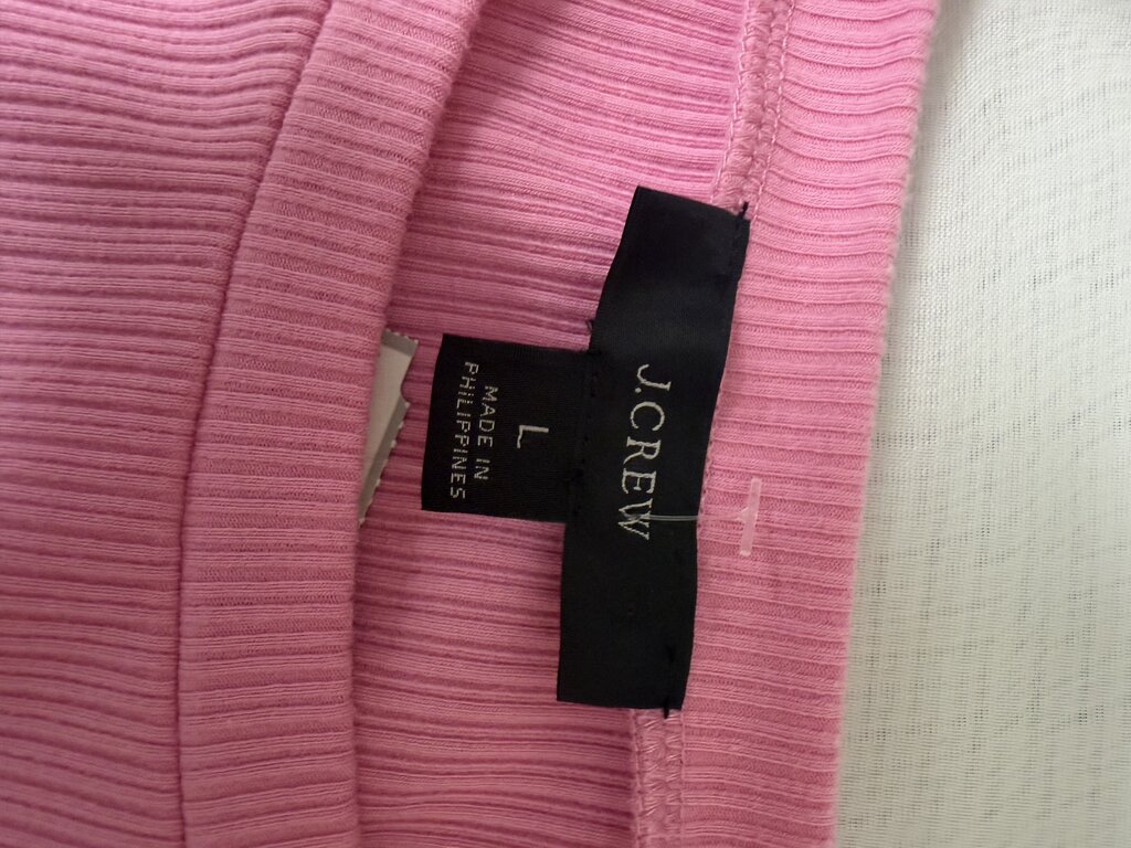 J.Crew Pink Flutter Sleeve Top L