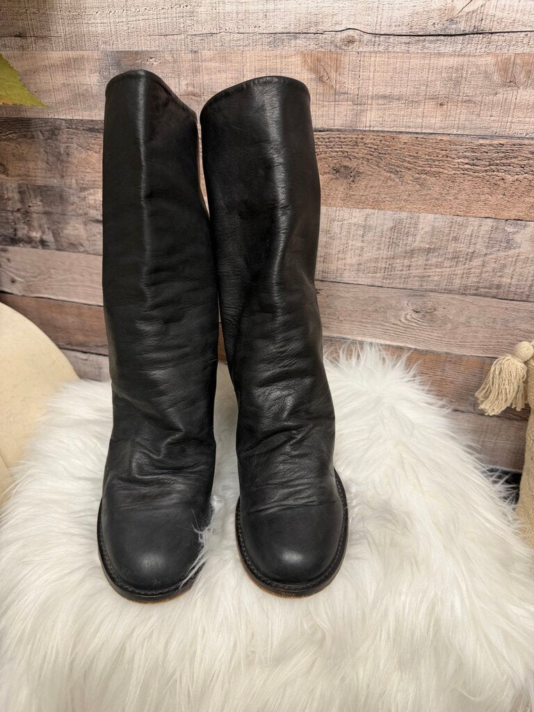 Free People Black Leather Ankle Boots