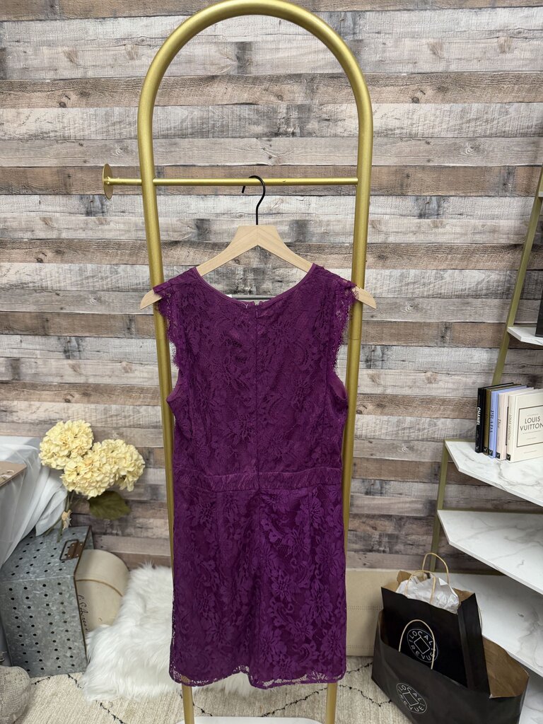Brixon Ivy Purple Sleeveless Lace Dress M