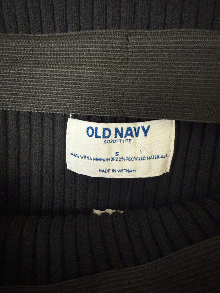 Old Navy Black Ribbed Knit Midi Skirt S