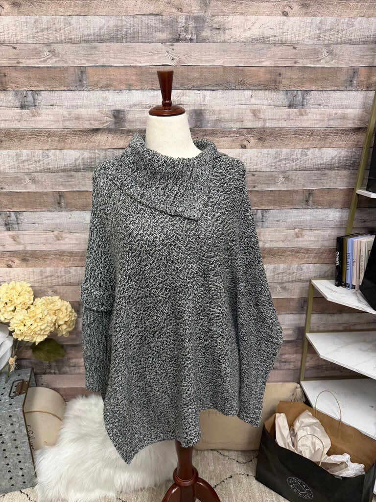 RD Style Grey Knit Turtleneck Sweater M
