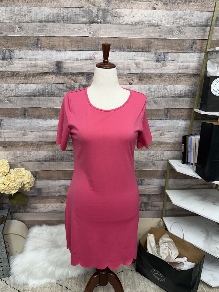 Pink Short Sleeve T-Shirt Dress M