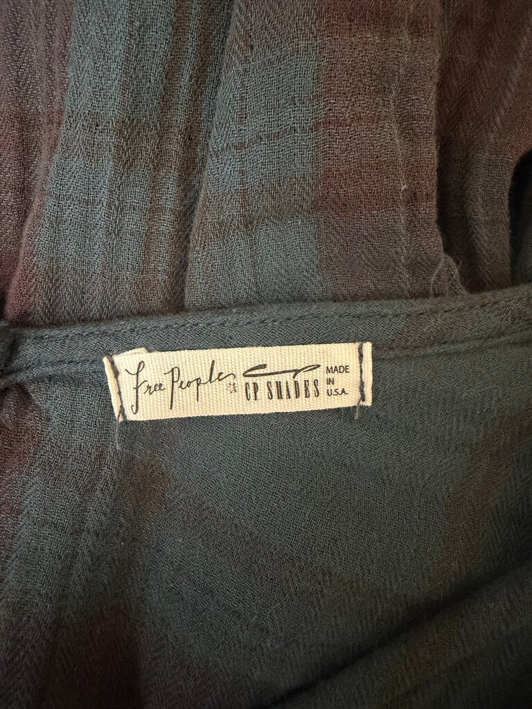 CP Shades Free People Blue & Red Plaid Top