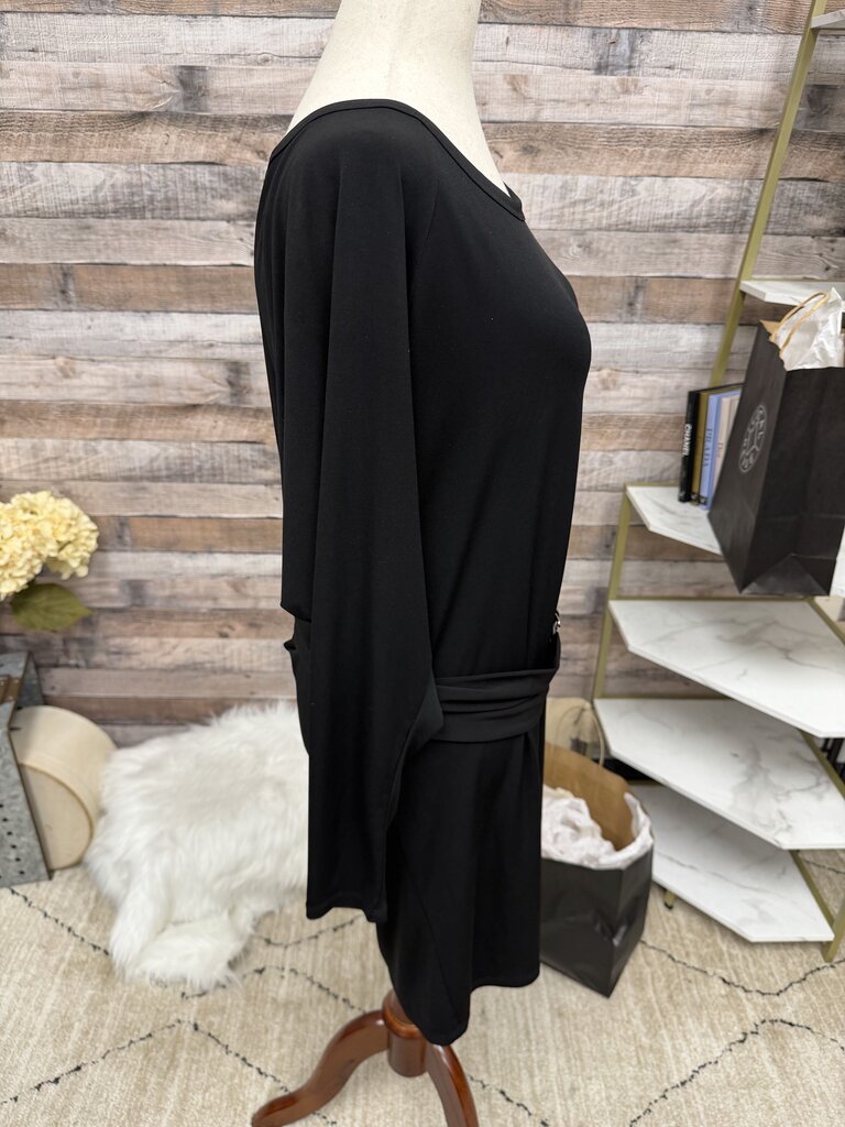 Michael Kors Black Long Sleeve Dress With Belt