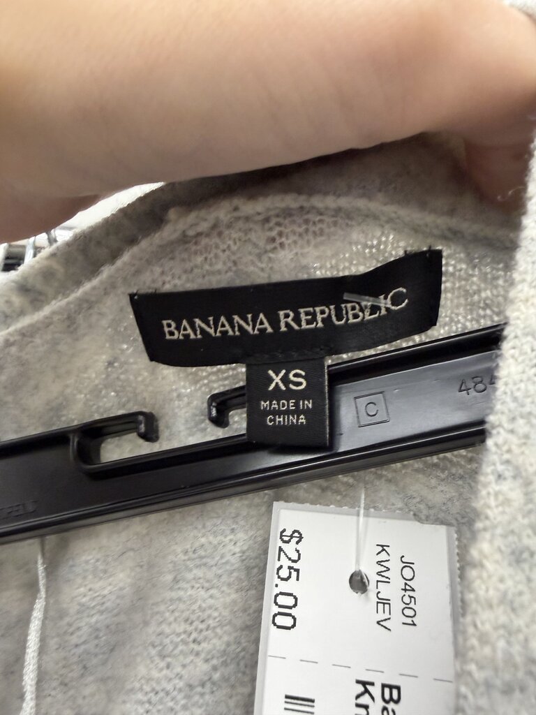 Banana Republic Heather Grey Knit Cardigan
