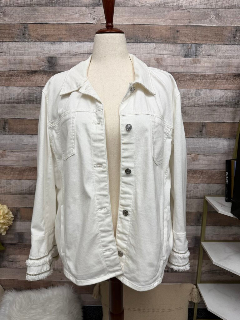 Chico's White Denim Jacket