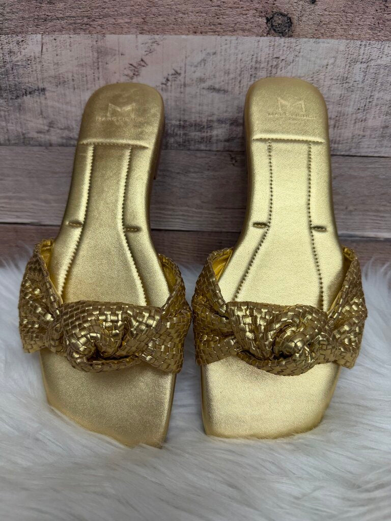 Marc Fisher Gold Metallic Knotted Slide