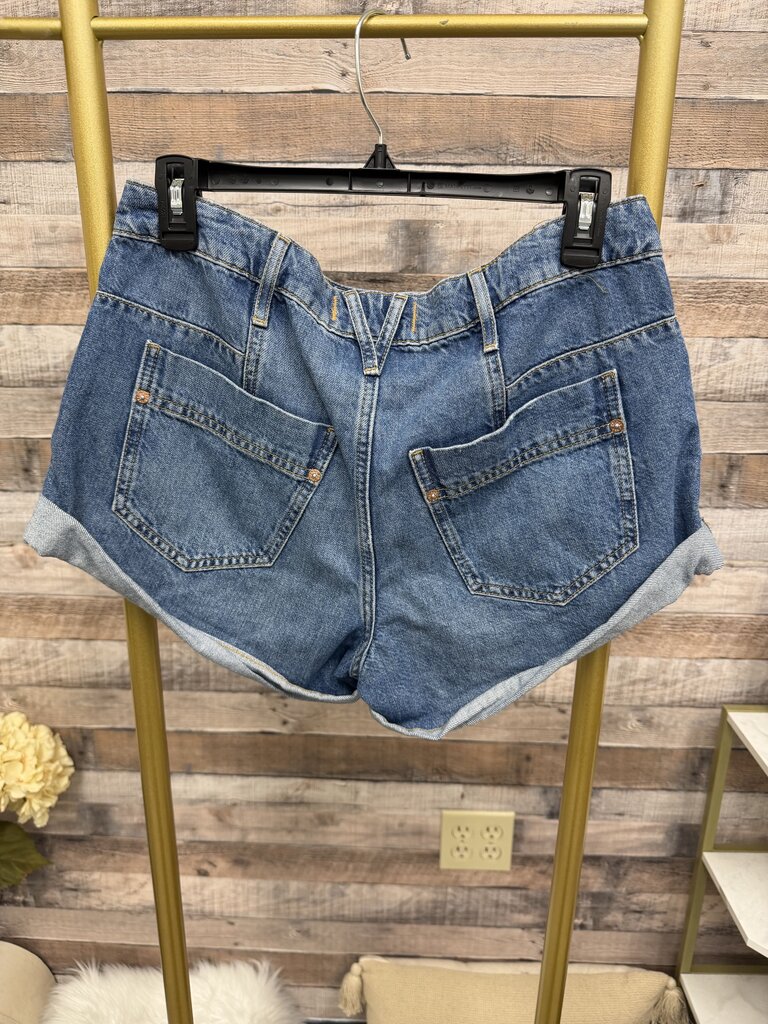 Free People Denim Rolled Hem Shorts