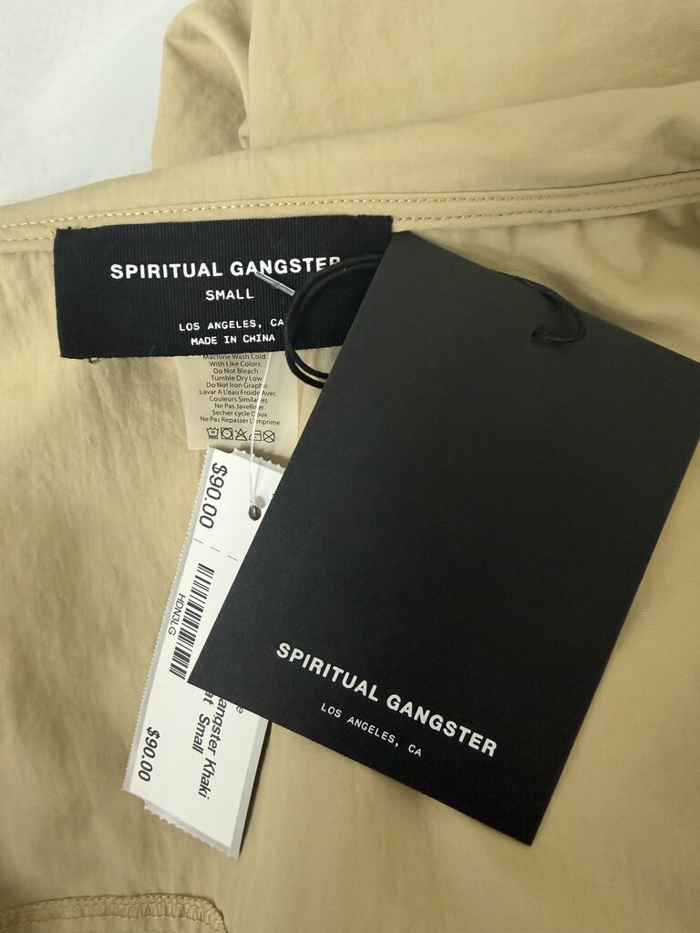 NWT Spiritual Gangster Khaki Rain Trench Coat