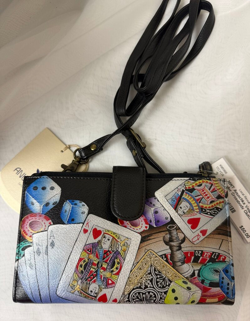 NWT Anuschka Vegas High Roller Crossbody Clutch