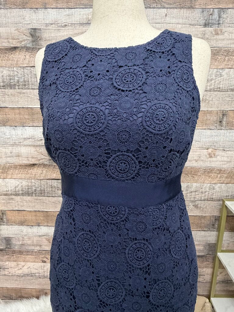 Boden Navy Lace Sleeveless Sheath Dress