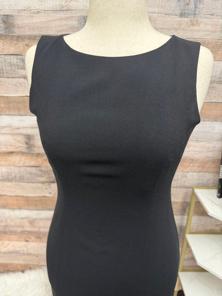 Emma James Black Sleeveless Sheath Dress