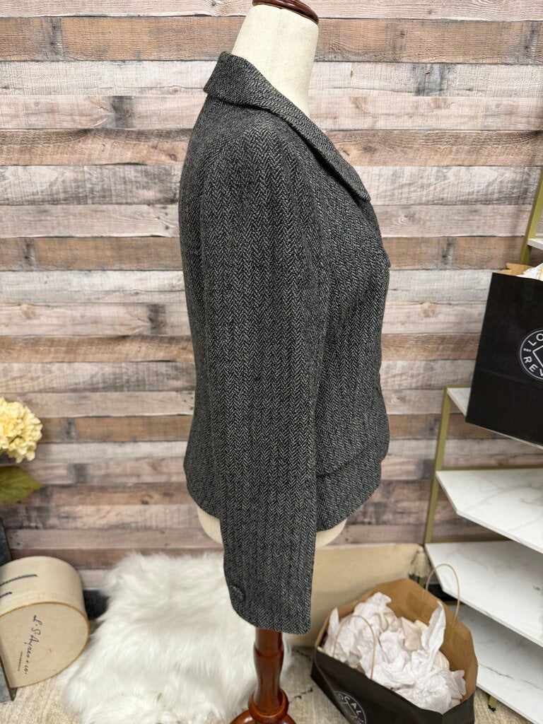 Ann Taylor Herringbone Wool Blend Blazer