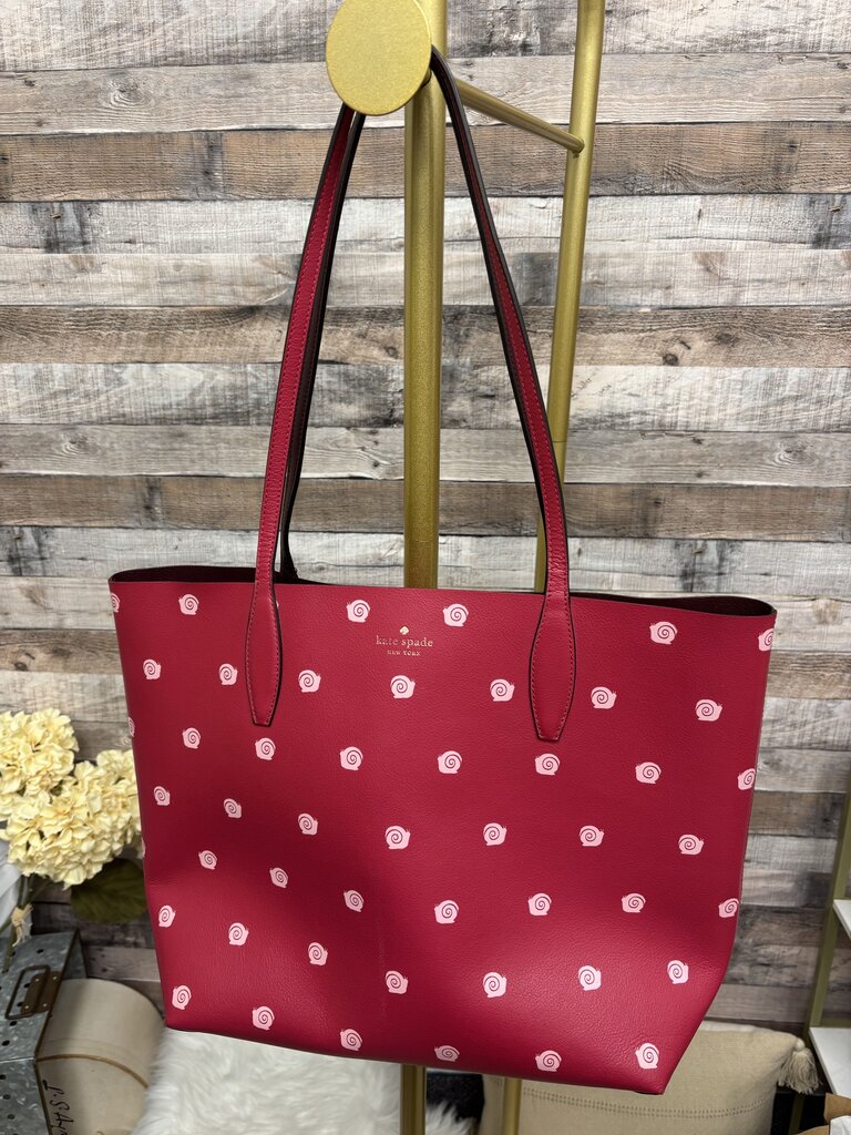 Kate Spade Pink Enchanted Snail Print Tote