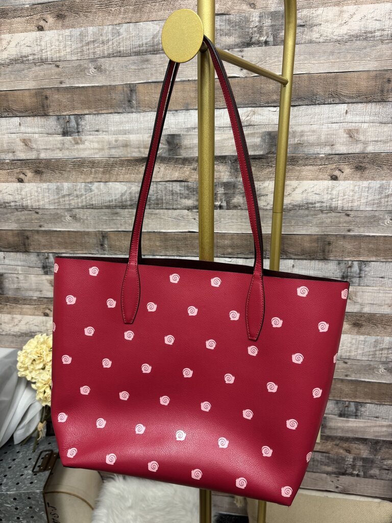 Kate Spade Pink Enchanted Snail Print Tote