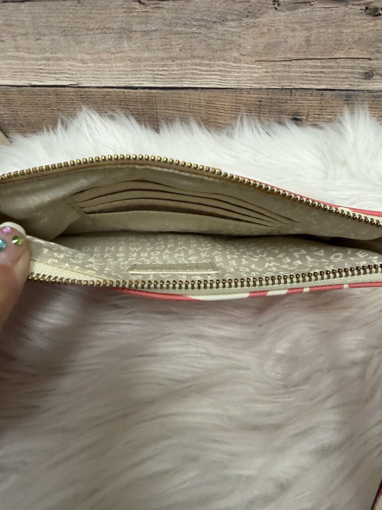 Kate Spade Coral & Cream Palm Print Wristlet